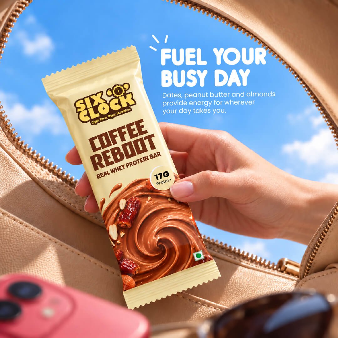 SIX O’CLOCK Coffee Reboot Real Whey Protein Bar