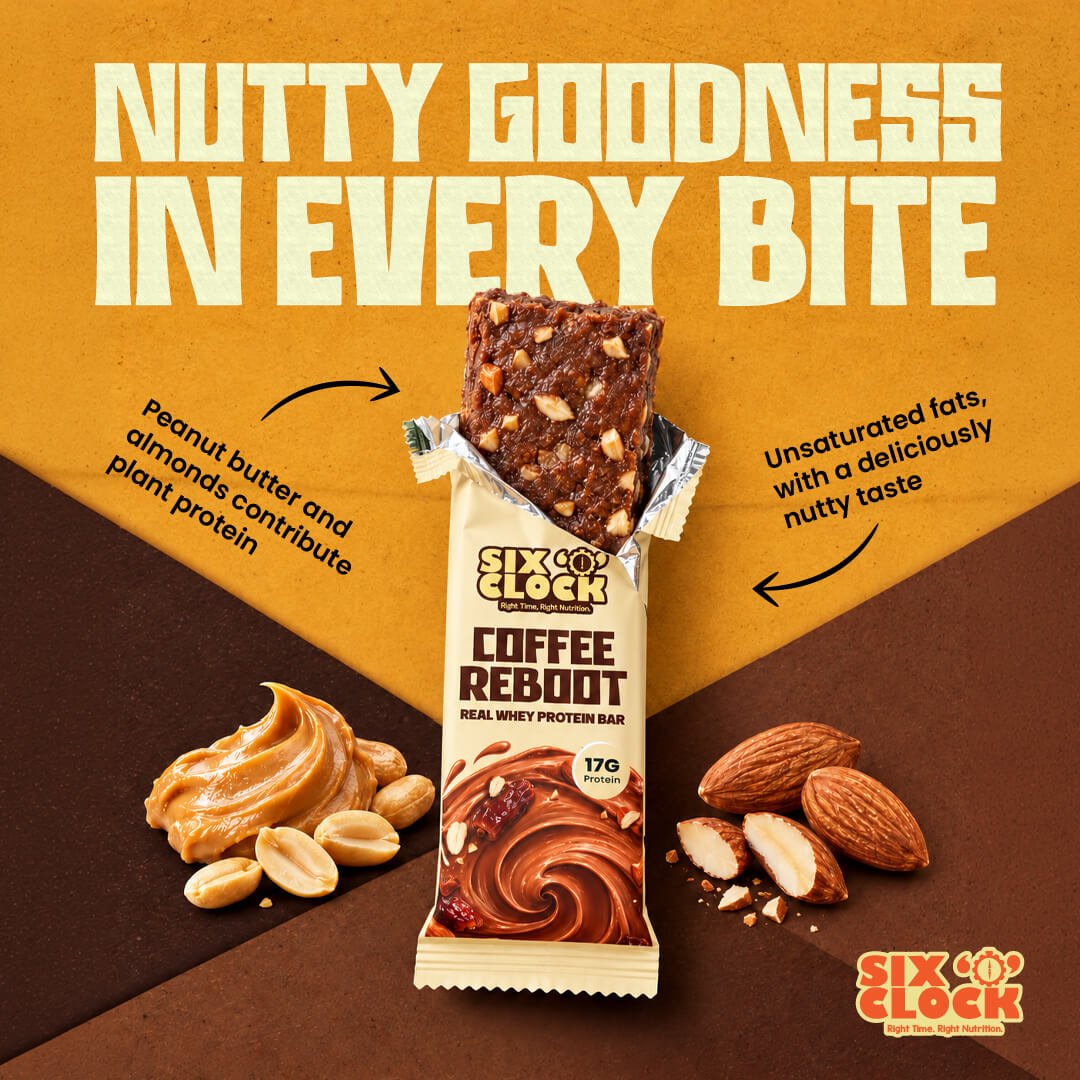 SIX O’CLOCK Coffee Reboot Real Whey Protein Bar