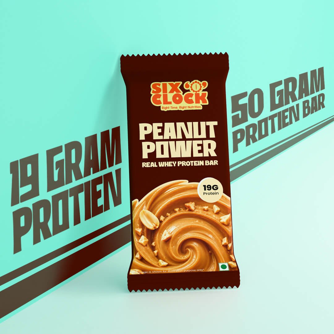 SIX O’CLOCK Peanut Power Real Whey Protein Bar