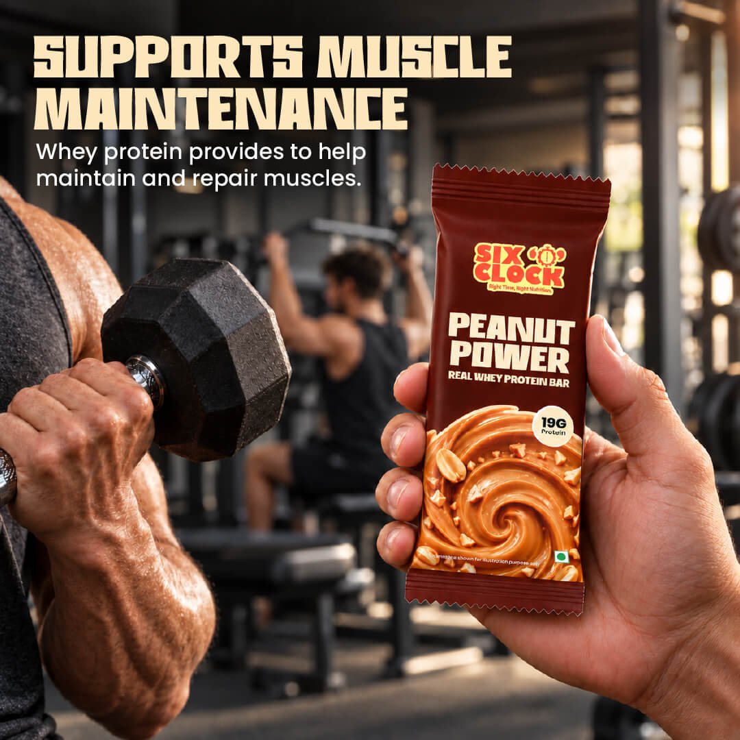 SIX O’CLOCK Peanut Power Real Whey Protein Bar