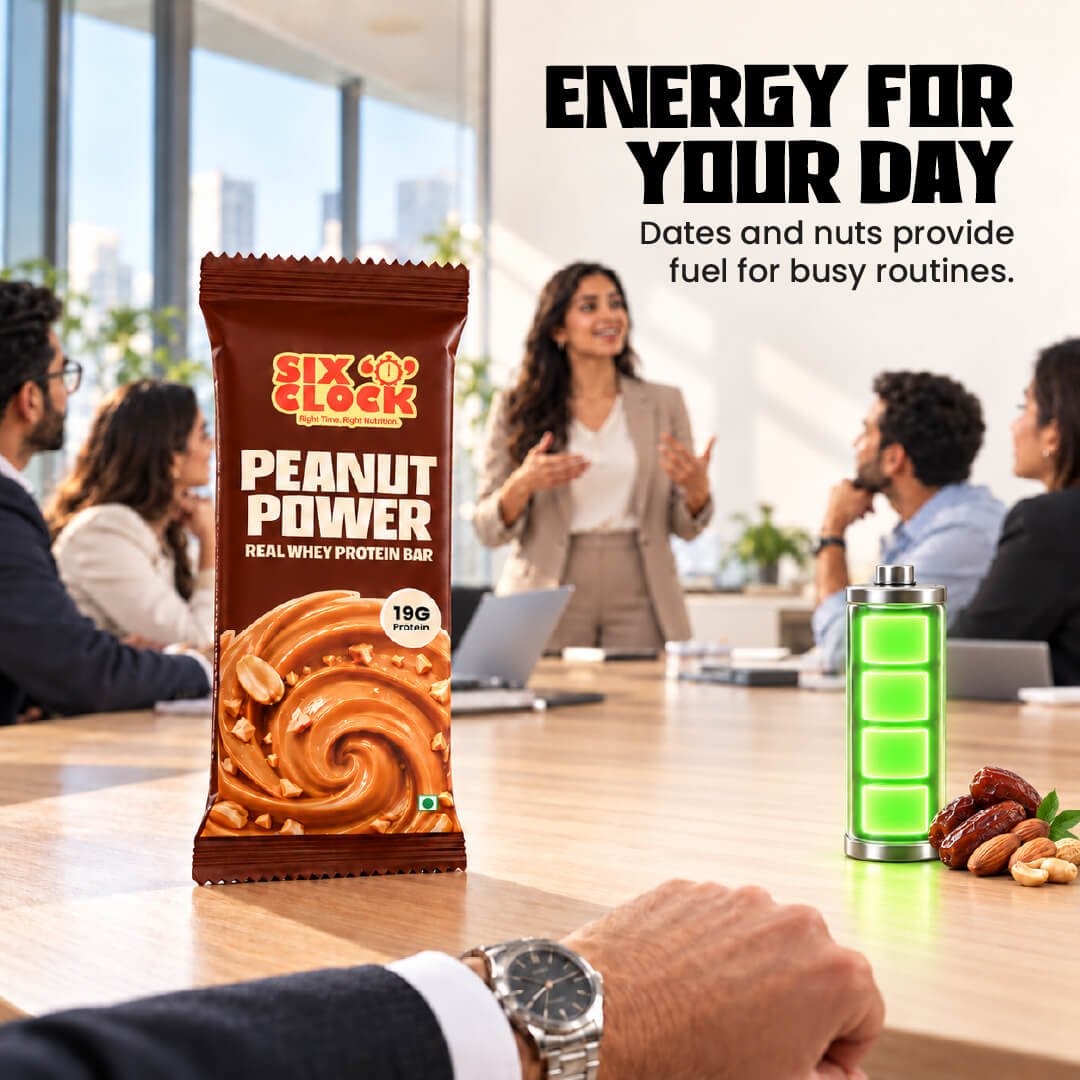 SIX O’CLOCK Peanut Power Real Whey Protein Bar