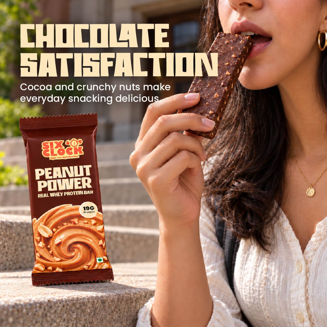 SIX O’CLOCK Peanut Power Real Whey Protein Bar